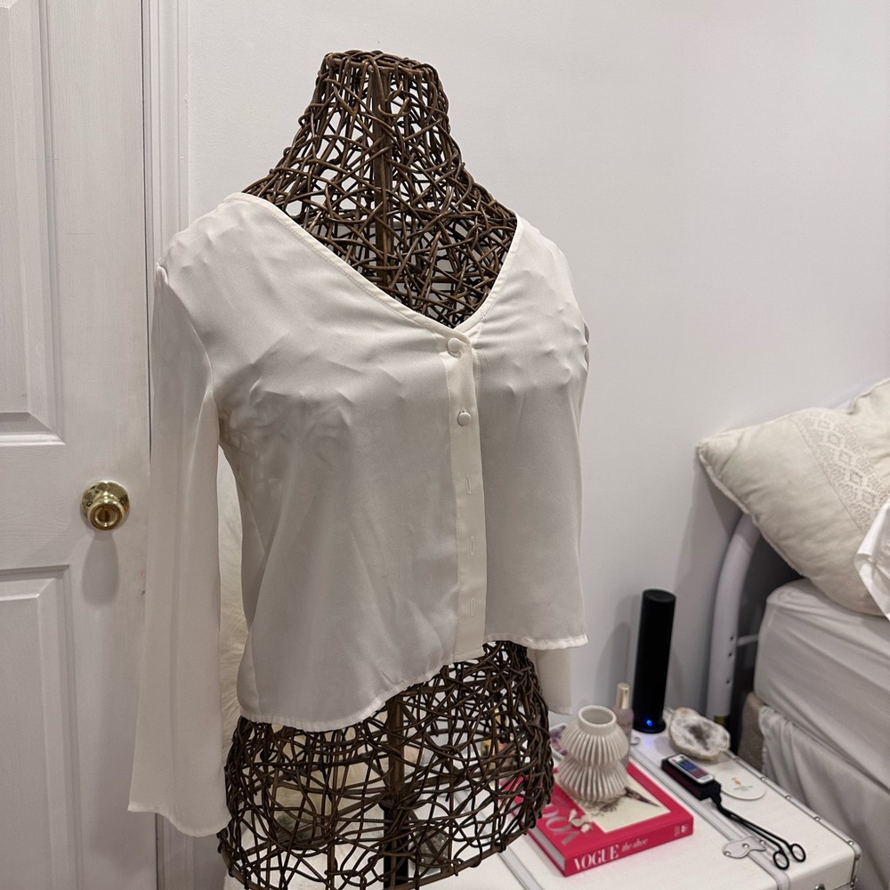 SHEER WHITE CAMISOLE - Picture 3 of 4